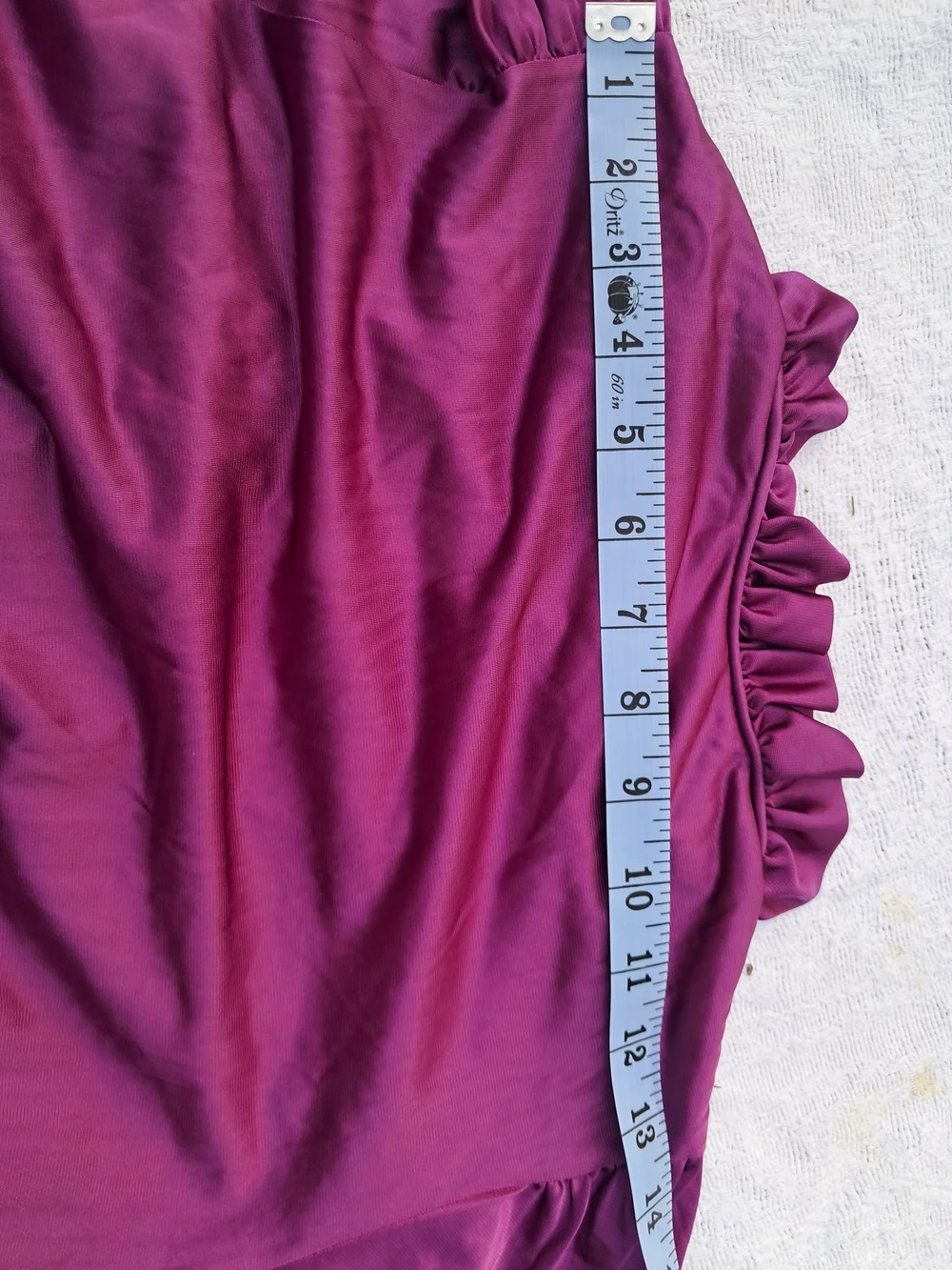 Vintage Purple Long Nightgown with Lace Yoke - Picture 9 of 10